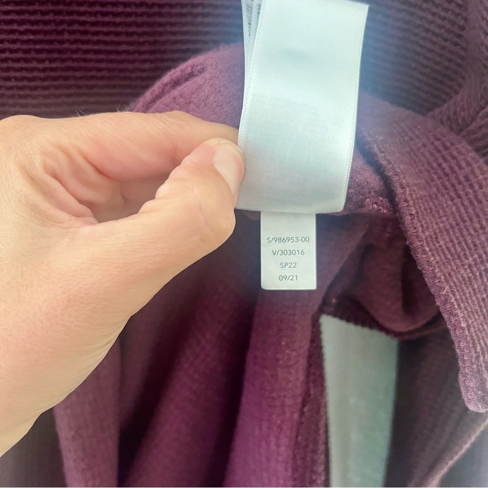 Athleta Coaster Luxe Waffle Sweatshirt in Cabernet - Women's Size SMALL - Picture 10 of 13